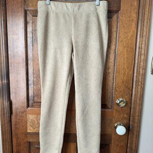 Max Studio Camel Faux Suede Pull-On Leggings Large